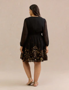 Vestido com detalhe dourado Kelly - loja online
