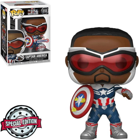 Boneco Funko Pop Marvel The Falcon Winter Soldier Captain