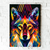 Quadro Lobo Multicolor