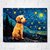 Quadro Cachorro Noite Estrelada