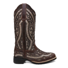 Bota Texana Feminina Com Laser e Taxinhas Em Couro Legítimo FB9144/700A na internet