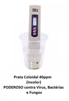 Prata Coloidal 40ppm kit 2 Litro Água de Prata Coloidal Super - Super Silver Produtos Naturais