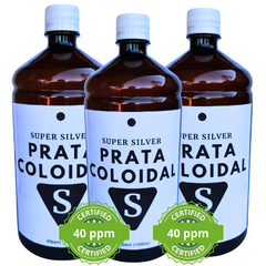 Prata Coloidal 40ppm kit 3 Litro Água de Prata Coloidal Super - loja online