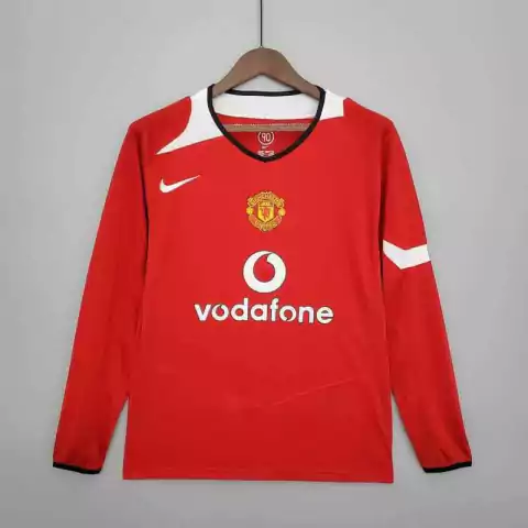 Camisa Manga Longa Manchester United 04/05 Modelo Masculino