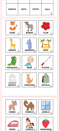 BINGO DAS PALAVRAS (PDF) na internet