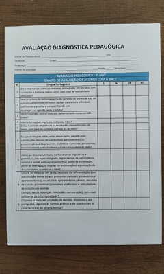 SONDAGEM PEDAGÓGICA - 3° ANO DO ENSINO FUNDAMENTAL