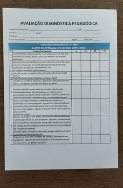 SONDAGEM PEDAGÓGICA - 4° ANO DO ENSINO FUNDAMENTAL
