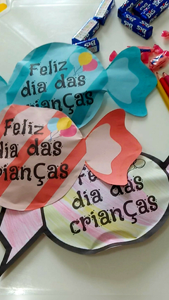 DIA DAS CRIANÇAS - PORTA DOCE DE PAPEL na internet