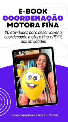 E-BOOK - 20 ATIVIDADES PARA DESENVOLVER A COORDENAÇÃO MOTORA FINA(PDF) - comprar online