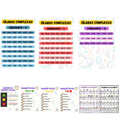 SÍLABAS COMPLEXAS + PRANCHA DO ALFABETO + SEMÁFORO DA PRODUÇÃO TEXTUAL (PDF)