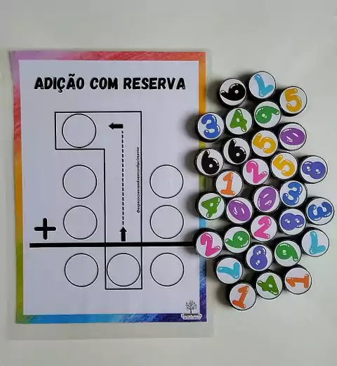 PRANCHA DA ADIÇÃO COM RESERVA + NÚMEROS MÓVEIS (PDF)