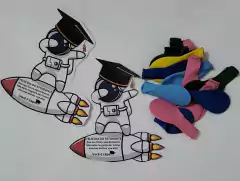 DIA DO ESTUDANTE - FOGUETE COM MENSAGEM MOTIVACIONAL - comprar online