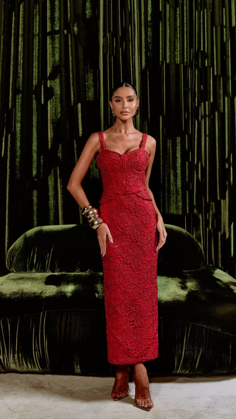 Vestido Mídi Laise Peplum Com Alça - comprar online