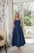 Vestido Linho Mídi Alças & Saia Pregas - Closet Deluxe
