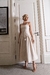 Vestido Linho Mídi Alças & Saia Pregas - comprar online