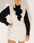 Vestido Curto Tweed Com Gola