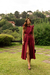 Vestido Mídi Detalhe Manga - comprar online