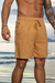 Shorts Linho Caramelo - FB Exclusive Co.