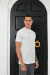 Camiseta Slim Logo V Tricot Off - loja online