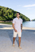 Camisa Curta Padre Linho Nature - FB Exclusive Co.