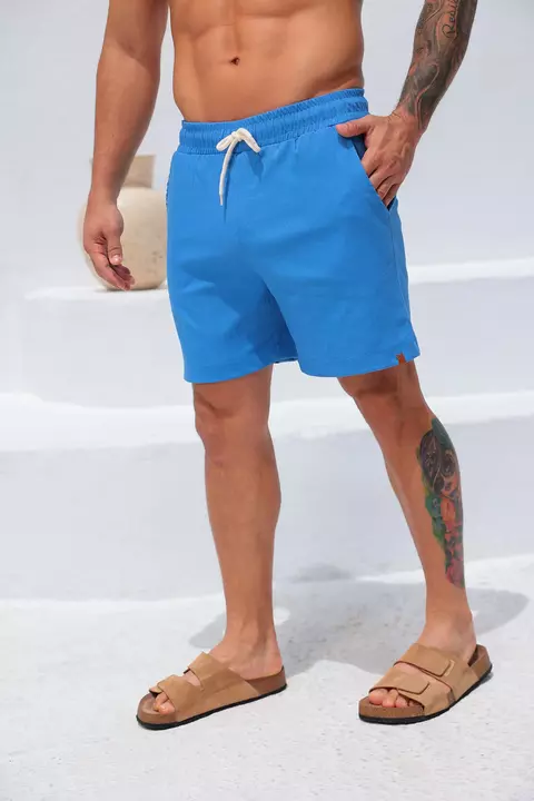 Shorts Linho Resort Azul 1 - comprar online