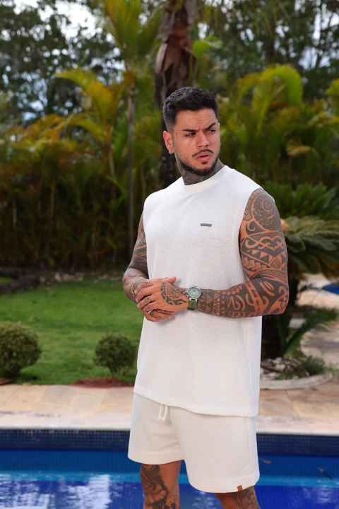 Regata Machão Tricot Heritage OFF White - comprar online