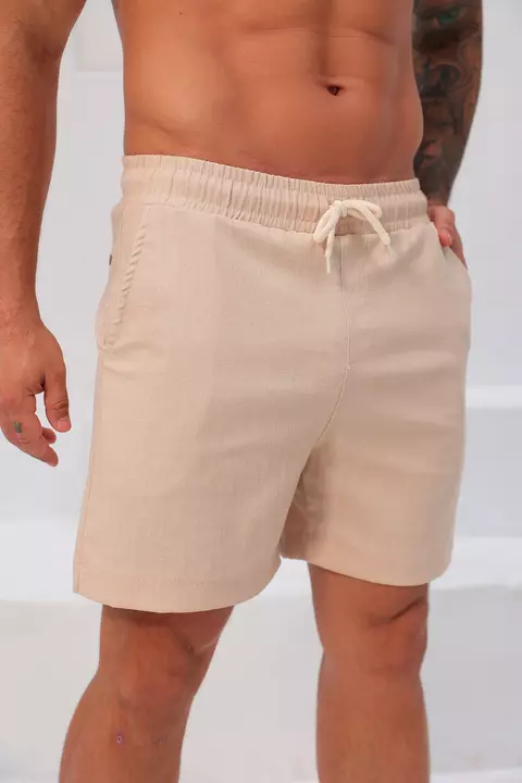 Shorts Linho Resort Caqui 1 - comprar online