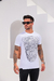 Camiseta Slim Skull Logo Strass Branca - loja online