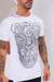 Camiseta Slim Skull Logo Strass Branca - FB Exclusive Co.