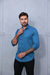 Camisa Longa Bamboo Azul - comprar online