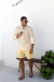 Camisa Longa Linho Amarela - comprar online