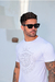 Camiseta Slim Brasão Strass Branca - FB Exclusive Co.