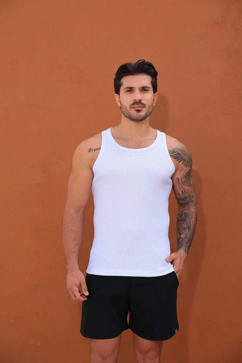 Regata Slim Canelada Branca - comprar online