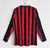 Camisa Adidas Retrô AC Milan I 2013/14 - Manga Longa Vermelho e Preto - Futclube