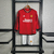 Conjunto Infantil Adidas Manchester United I 2023/24 - Manga Longa