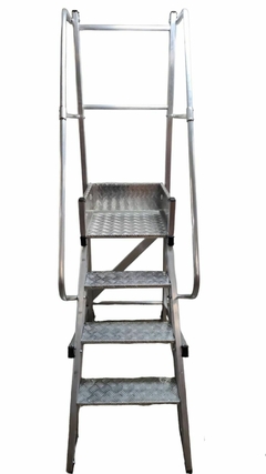 Escada Trepadeira 3+1 - 1,00m - 300kg - Escada Plataforma de Alumínio Reforçada NR12 - comprar online