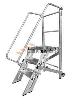 Escada Trepadeira 2+1 - 0,75m - 150kg - Escada Plataforma de Alumínio Padrão