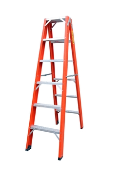 ESCADA TESOURA - 6+1 - 2,10M - ESCADA DE FIBRA DE VIDRO TESOURA/PINTOR/AMERICANA