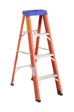 ESCADA TESOURA - 3+1 - 1,20M - ESCADA DE FIBRA DE VIDRO TESOURA/PINTOR/AMERICANA SIMPLES