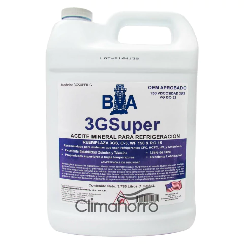 Aceite Mineral Para Refrigeración 3.78 Lts (1 Gal)