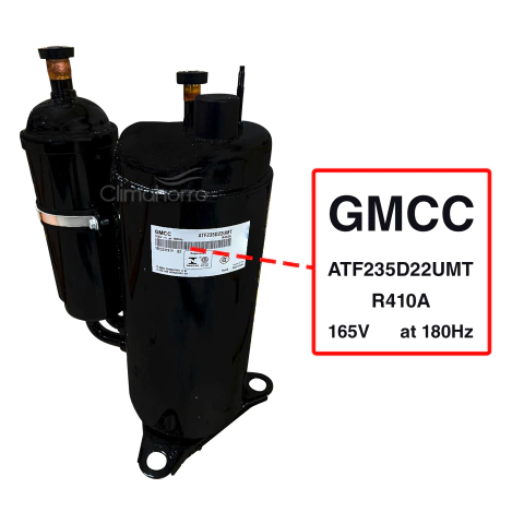 COMPRESOR ROTATIVO INVERTER GMCC MOD. ATF235D22UMT DE 2 TONELADAS 165V R410A