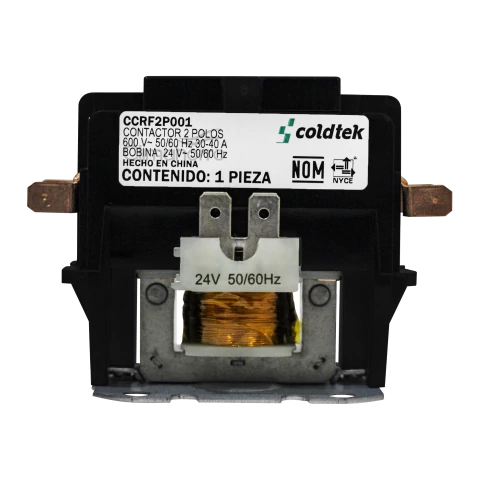 CONTACTOR REFRIGERACIÓN 2P 30AMP BOBINA 24V COLDTEK - comprar en línea