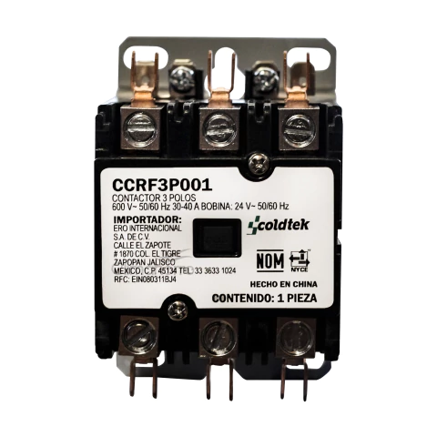 CONTACTOR REFRIGERACION 3P 30 AMP BOBINA 24V COLDTEK CCRF3P001 - comprar en línea