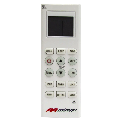 CONTROL REMOTO MINISPLIT MIRAGE INVERTER Q17