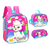 Kit Cindy Roxo - Mochila De Costas + Lancheira + Estojo