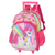 Kit Unicórnio Pink - Mochila De Rodinha + Lancheira + Estojo Triplo na internet