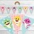 Bandeirola Baby Shark Rosa