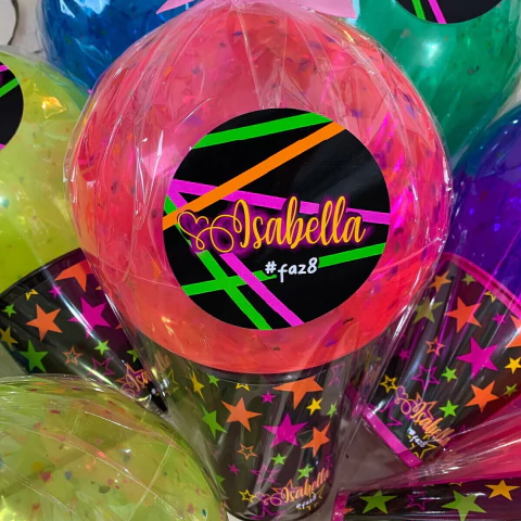 Kit Diversão com Bola de Vinil Neon