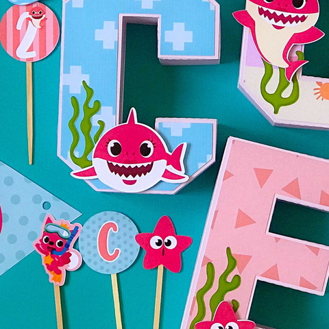 Letra 3D Baby Shark