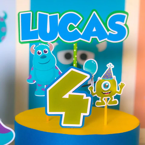 Topper de Bolo Monstros S.A